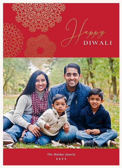 Diwali Lace Diwali Holiday Cards