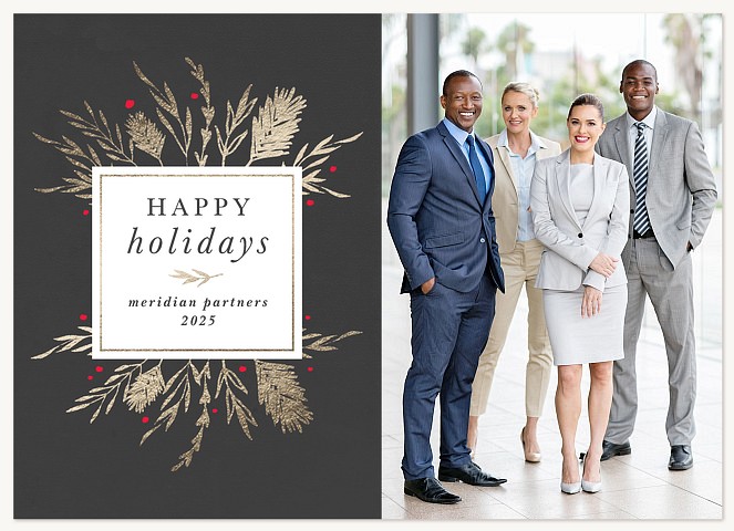 Gilded Trimmings Business Holiday Cards