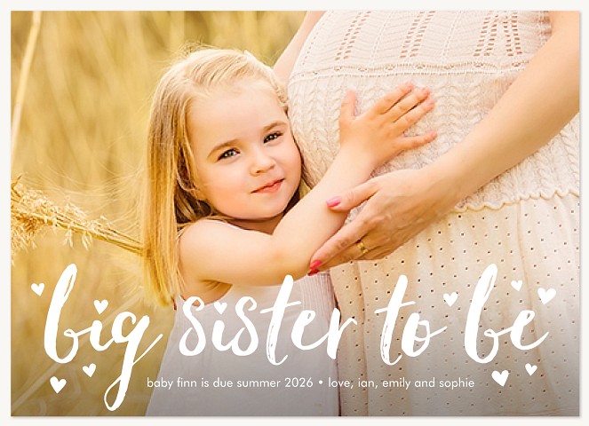 Big Sister to Be Pregnancy Announcements