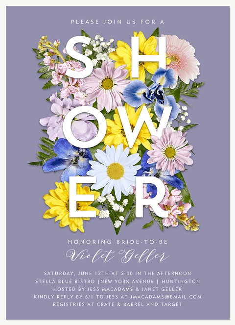 Shower Power Bridal Shower Invitations