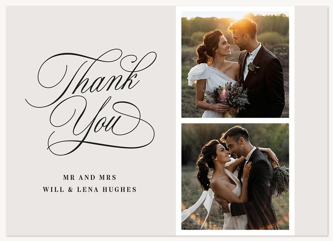 Elegant Snapshots Thank You Cards 