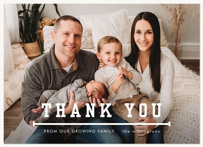 Sporty Serif Thank You Cards 