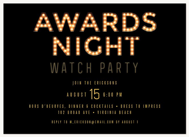 Awards Night Party Invitations