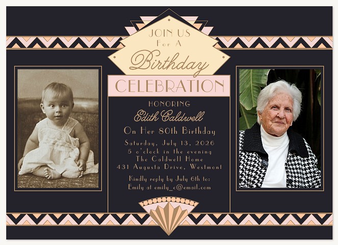 Birthday Ritz Adult Birthday Party Invitations