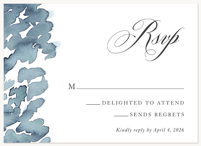 Watercolor Marks Wedding RSVP Cards