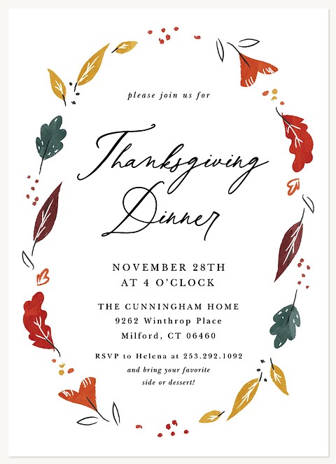 Autumn Border Thanksgiving Cards