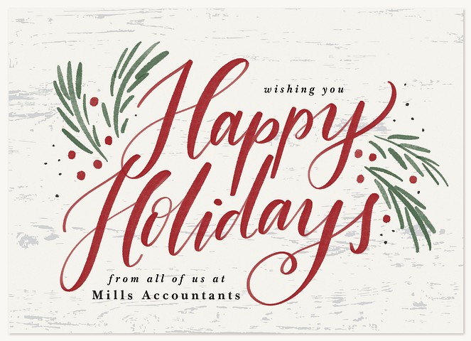 Rustic Inspired Business Holiday Cards