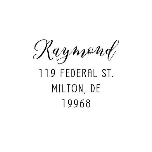 Flourish Script | Custom Rubber Stamps