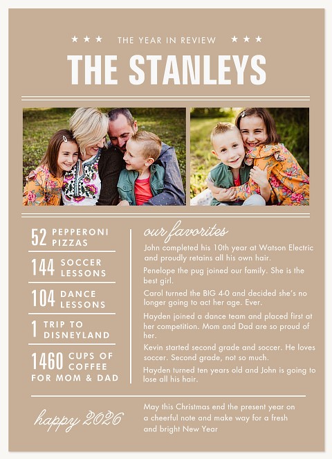 Country Review Personalized Holiday Cards