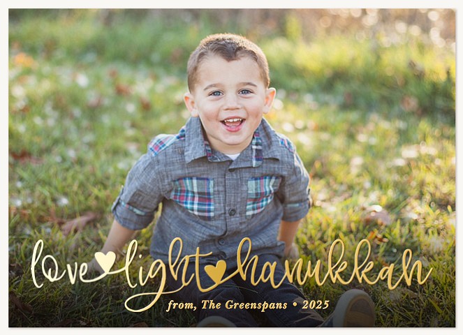 Golden Light Hanukkah Cards