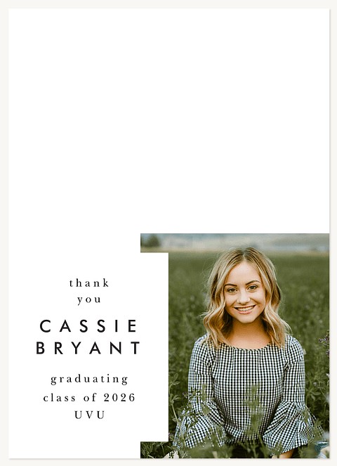 Modern Block Graduation Thank You Cards