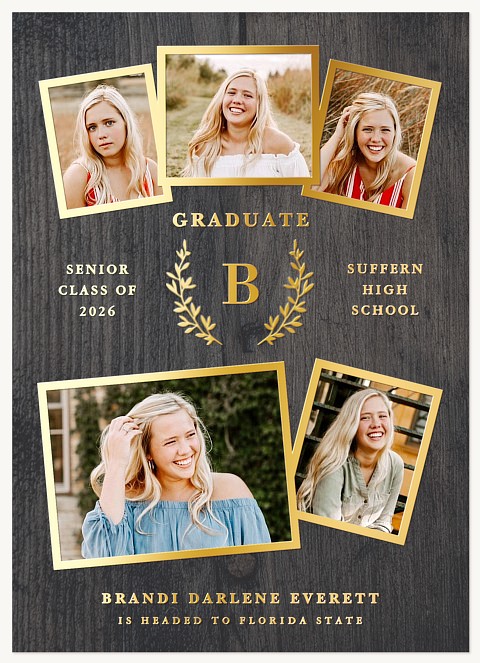 Barnwood Laurel Graduation Cards