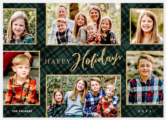 Elegant Tartan Holiday Photo Cards
