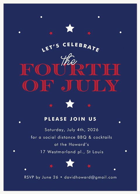 Starry Sky Summer Party Invitations