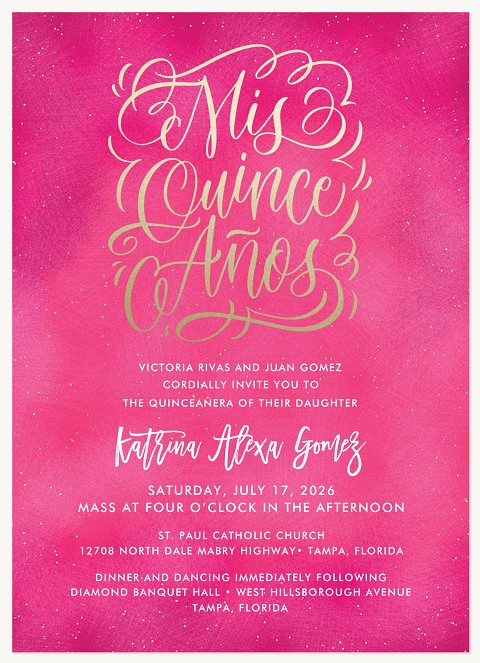 Glitz Quinceañera Invitations