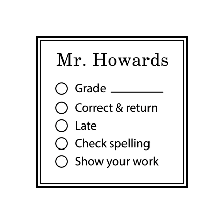 Teacher's Checklist | Custom Rubber Stamps