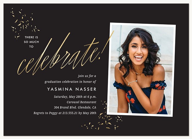 Confetti Time Graduation Party Invitations