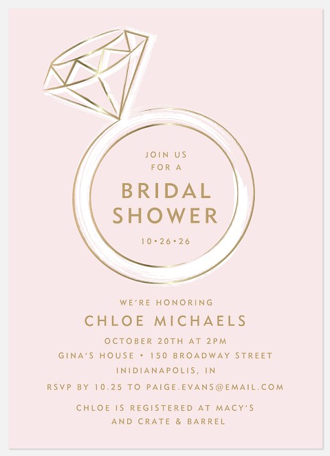 With this Ring Bridal Shower Invitations