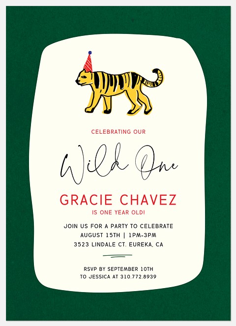 Wild Safari Kids' Birthday Invitations