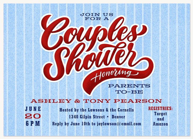 Game Day Baby Shower Invites