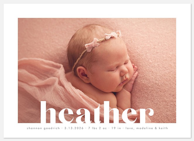 Cutout Baby Birth Announcements