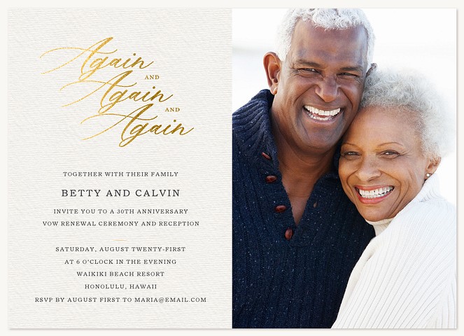 Again & Again Wedding Anniversary Invitations