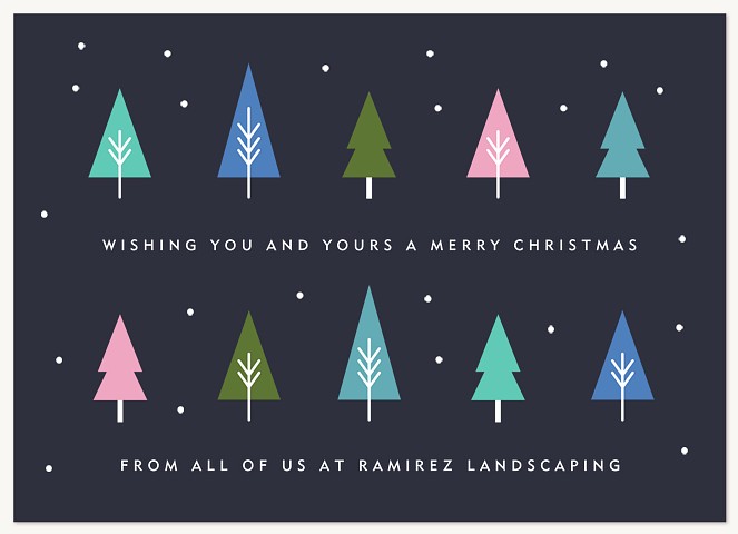 Tree Line Business Holiday Cards