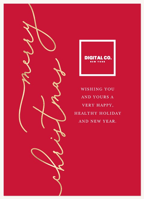 Side Script Business Holiday Cards