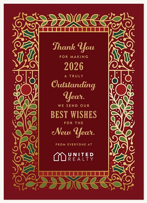 Illuminated Border Business Holiday Cards