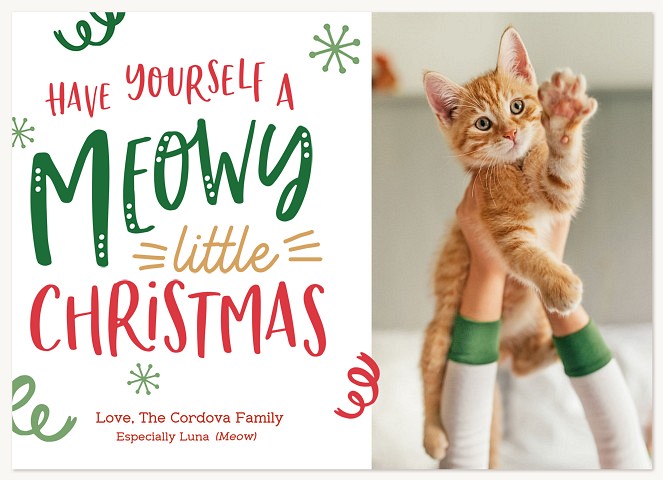 Meowy Little Dog Christmas Cards