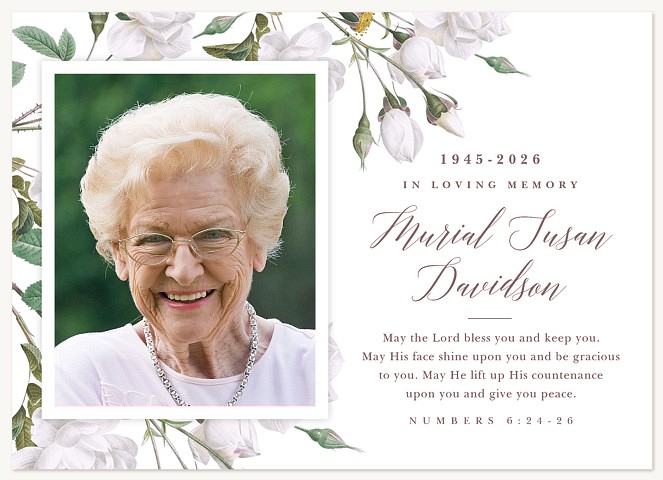 Floral Garden Memorial & Sympathy Cards