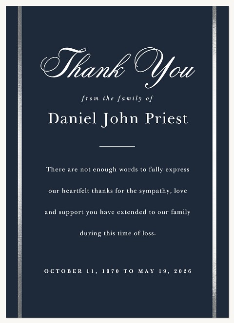 Silver Traditions Memorial & Sympathy Cards