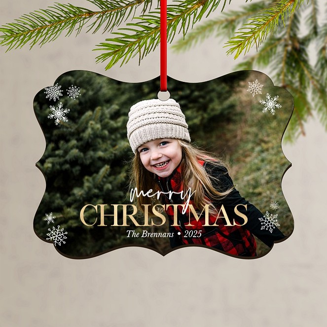 Simple Snow Custom Ornaments