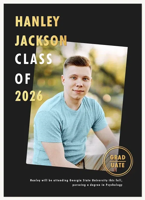 Scholarly Stamp Graduation Announcements