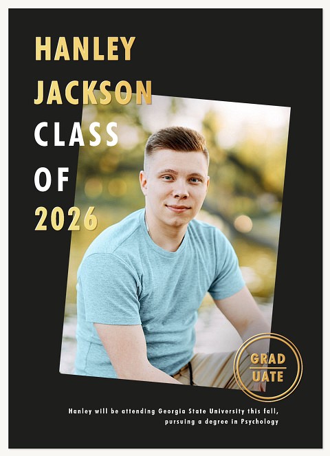 Scholarly Stamp Graduation Announcements