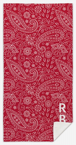 Paisley Initials Custom Beach Towels