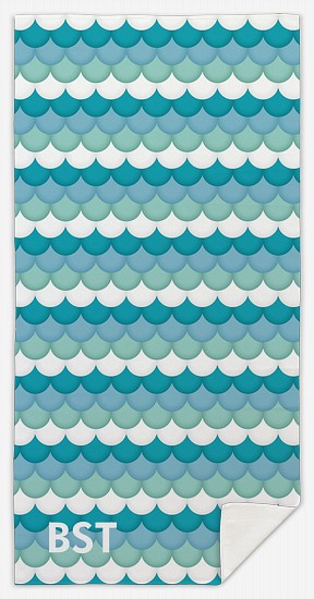 Monogram Scales Custom Beach Towels