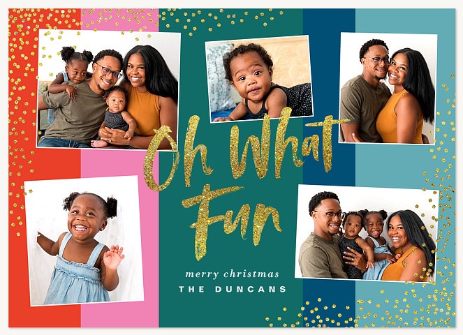 Colorful Collage Personalized Holiday Cards