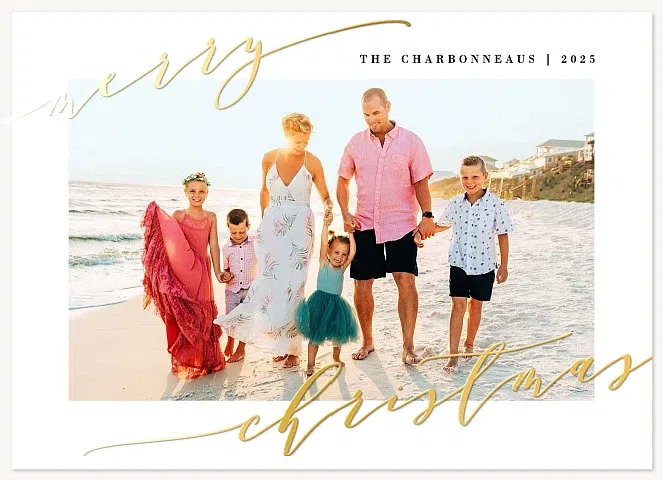 Elegant Script Religious Christmas Cards