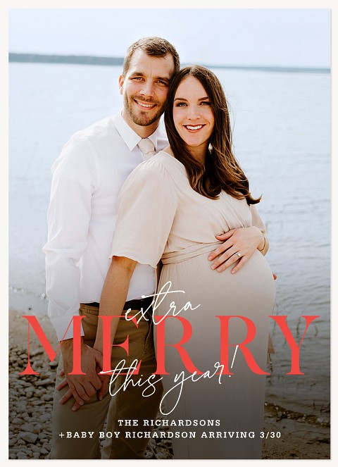 Extra Merry Personalized Holiday Cards