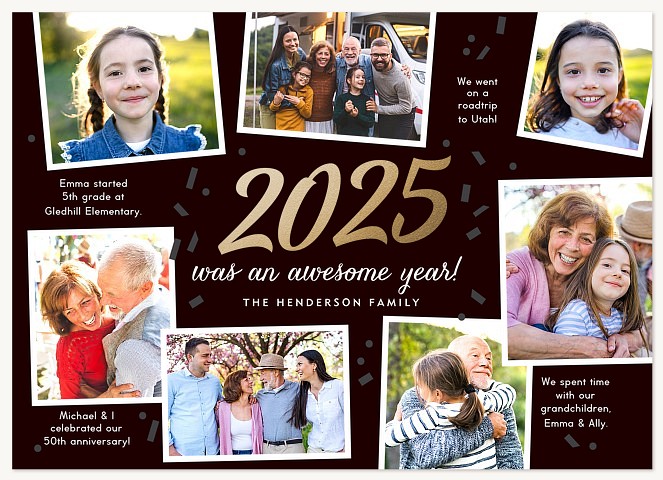 Awesome Year Personalized Holiday Cards