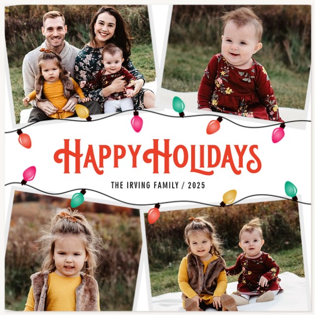 Bright Lights Personalized Holiday Cards