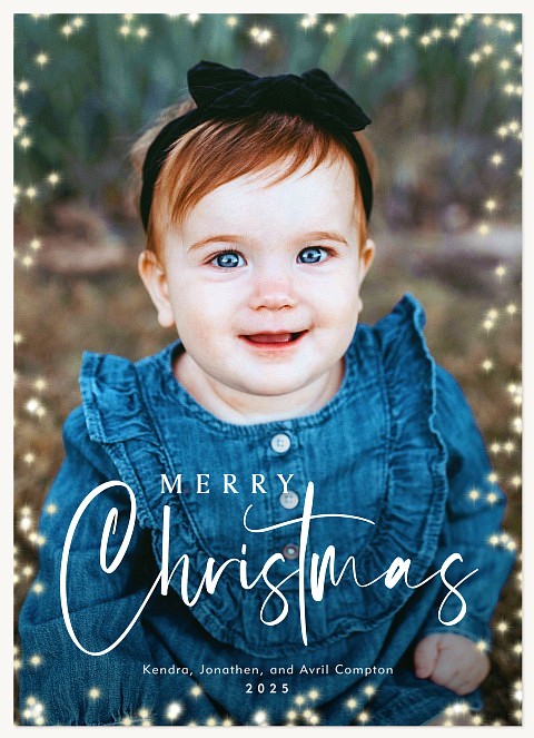 Twinkle Lights Personalized Holiday Cards