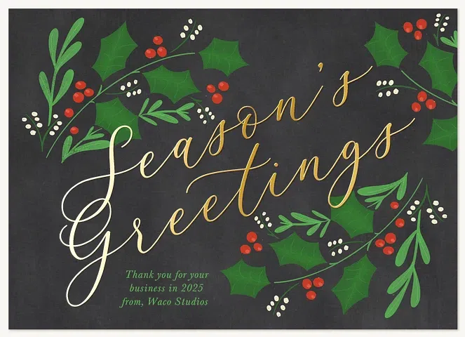 Hollyleaf & Slate Business Holiday Cards