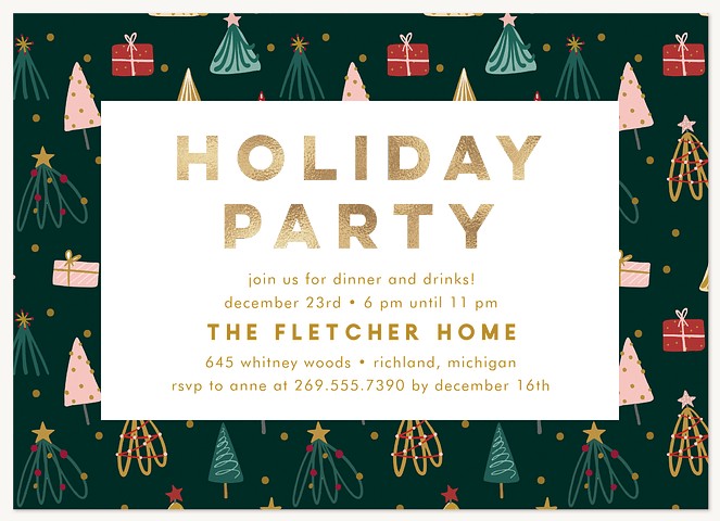 Dazzling Holiday Holiday Party Invitations