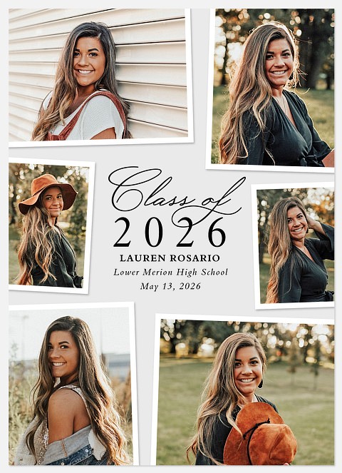 Angled Snapshots Graduation Cards