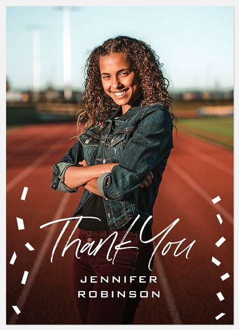 Varsity Confetti Thank You Cards 