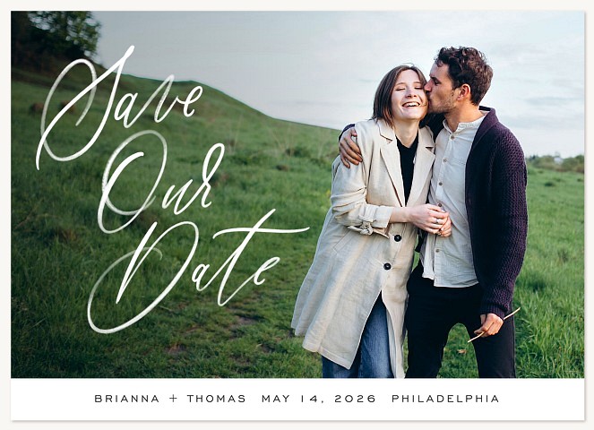 Signature Side Save the Date Cards