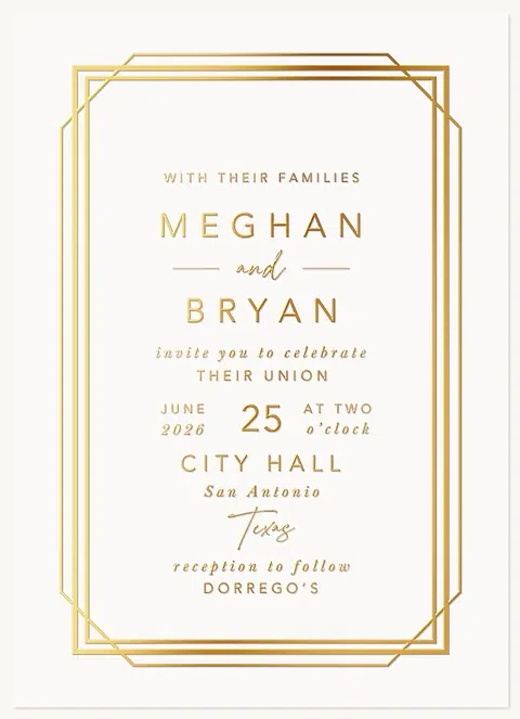 Modern Deco Wedding Invitations