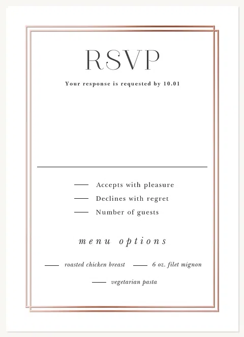 Intertwined Wedding RSVP Cards
